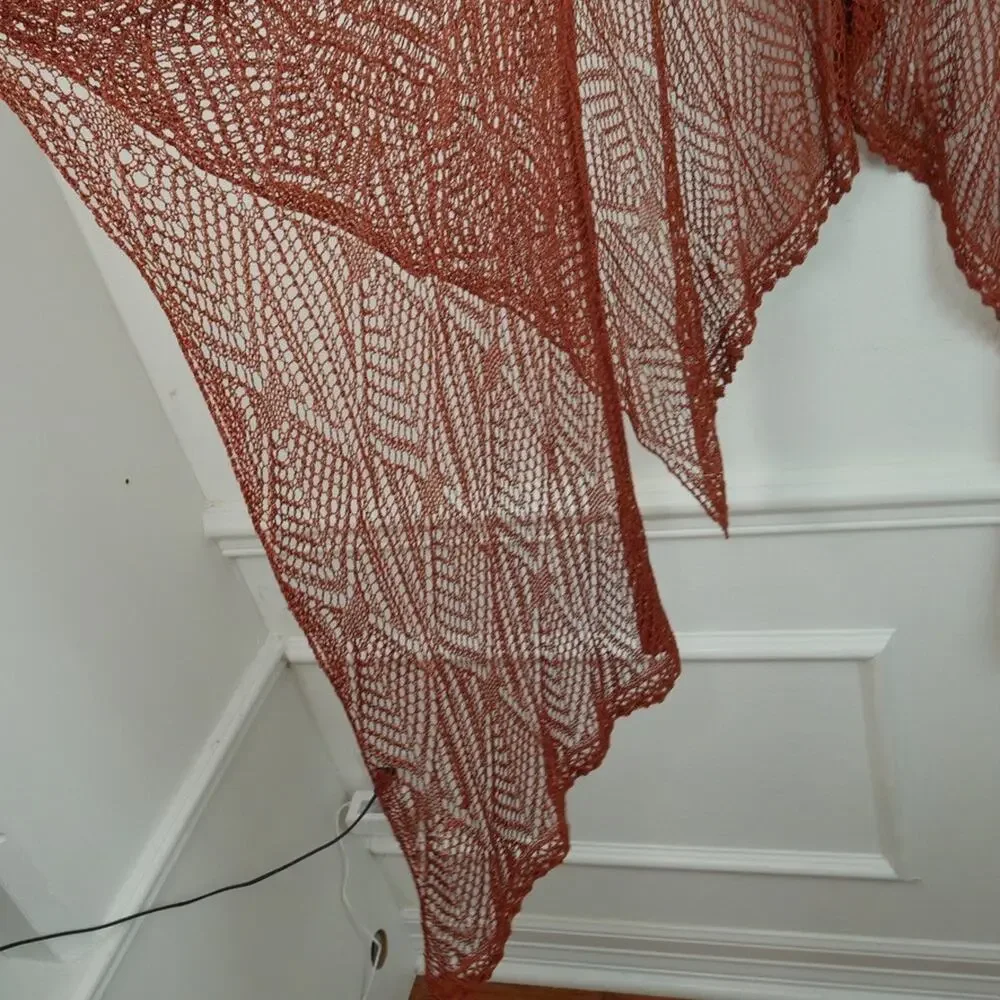 Y2K‎ Crochet Shawl Fishnet Open Lace Wrap Scarf Fairy Grunge Whimsigoth Dainty